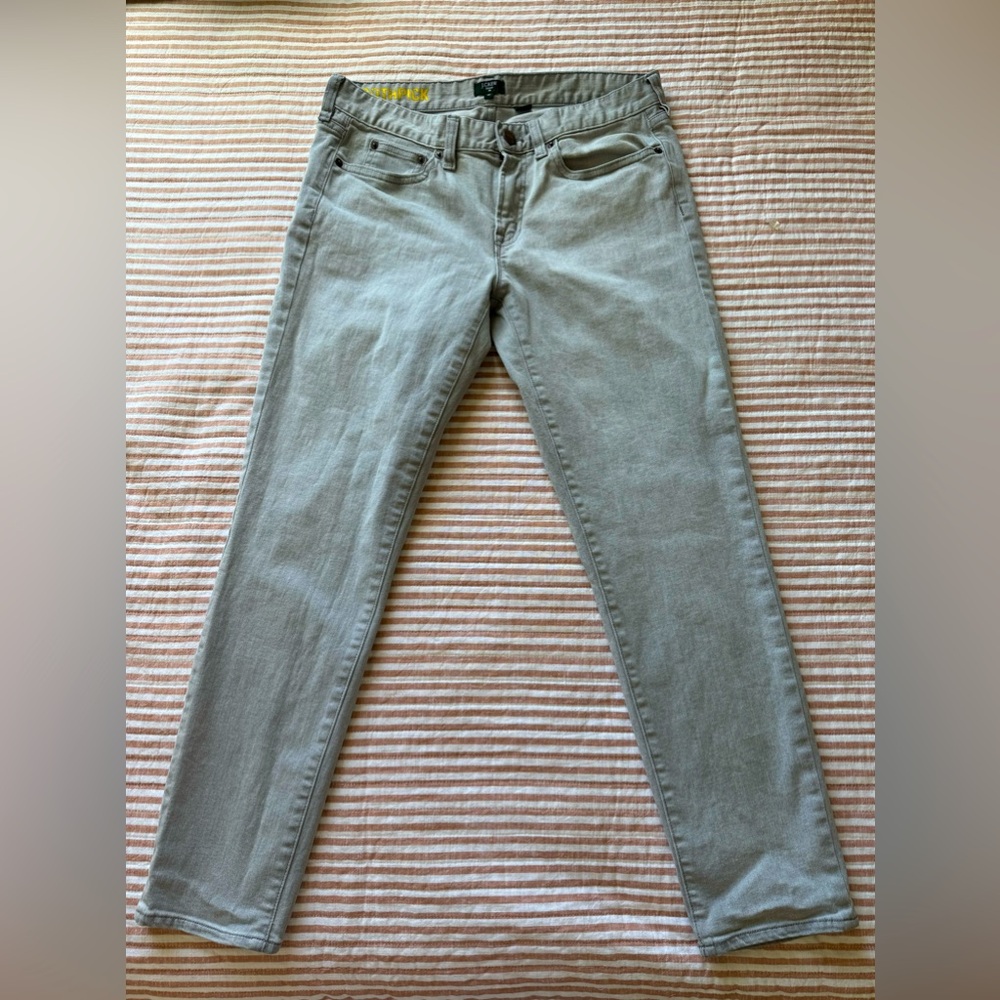 J. Crew Women’s Jeans Toothpick Skinny Stretch Gray Casual Denim Pants Sz: 30